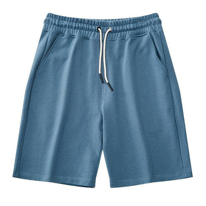 EVELLYHOOTD 7" GSM360 Gray Plain Cotton Sweat Shorts for Men Heavyweight Drawstring Essential Clean Fit Gym Shorts Summer Sweat Shorts M102