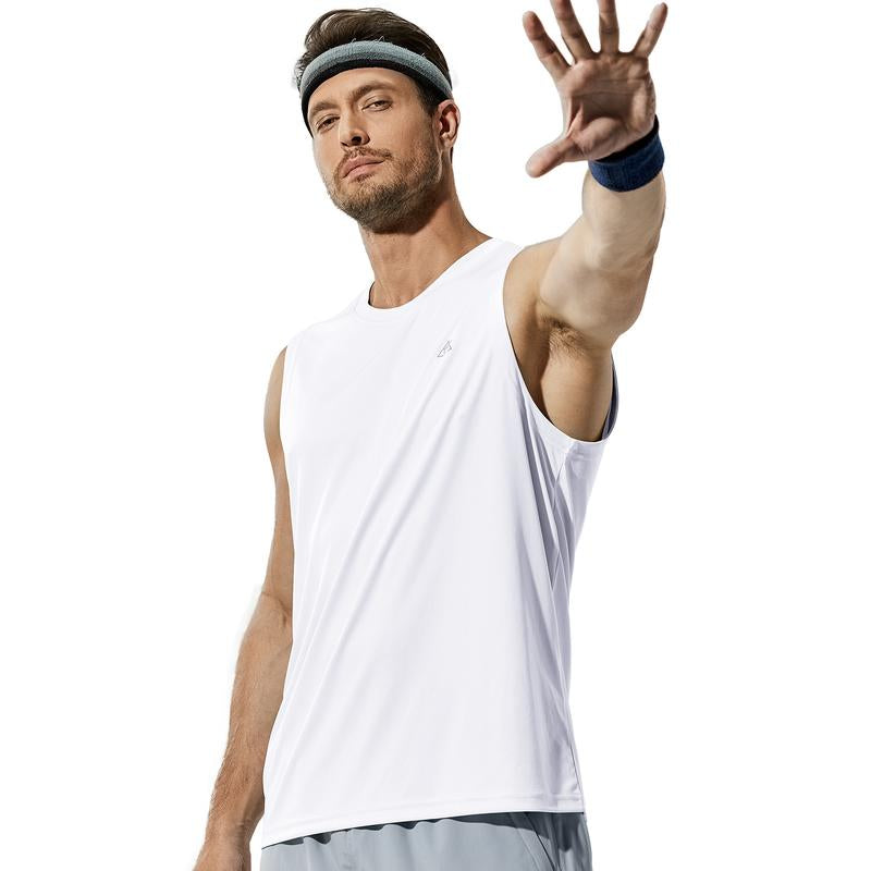 Haimont Men'S Workout Tank Top Dry Fit UPF 50 Sleeveless Muscle Tee Shirts for Swim, Running, Hiking, Beach