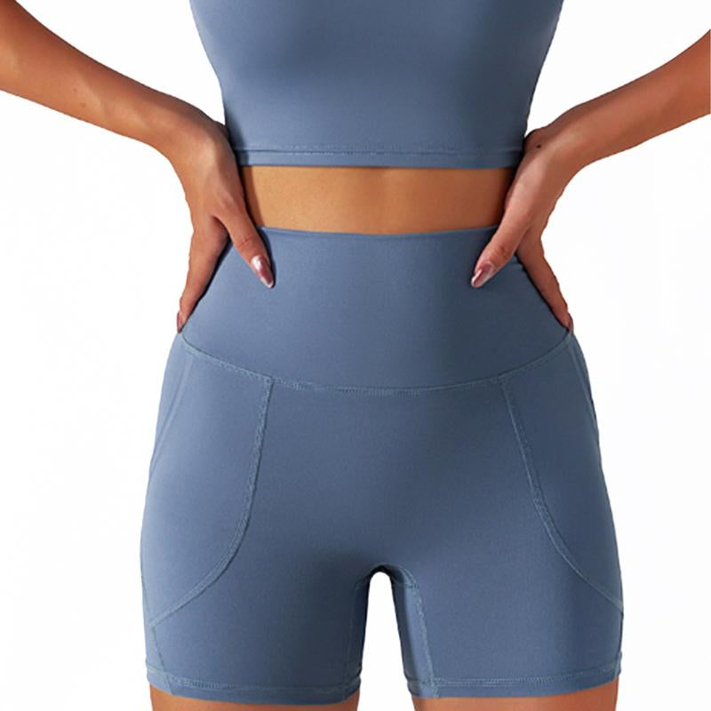 Athletic Woman High Waist Workout Shorts Outfits Gym