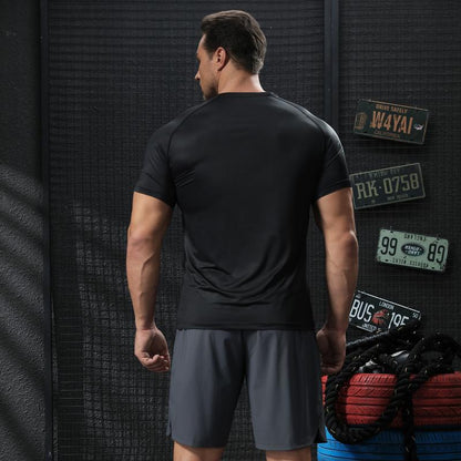 Men Aerofit T-Shirts Lightweight Breathable Moisture Gym