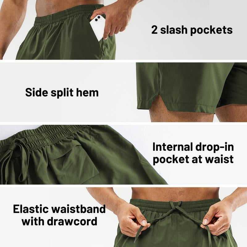 MIER Men'S 5‘’ Running Shorts, Lightweight Quick Dry Comfy Breathable Elastic Waist Athletic Shorts with Drawstring, for Running Gym Workout Joggers, Tiktok Shop Store, Year End Sale #Dealsforyoudays
