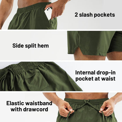 MIER Men'S 5‘’ Running Shorts, Lightweight Quick Dry Comfy Breathable Elastic Waist Athletic Shorts with Drawstring, for Running Gym Workout Joggers, Tiktok Shop Store, Year End Sale #Dealsforyoudays
