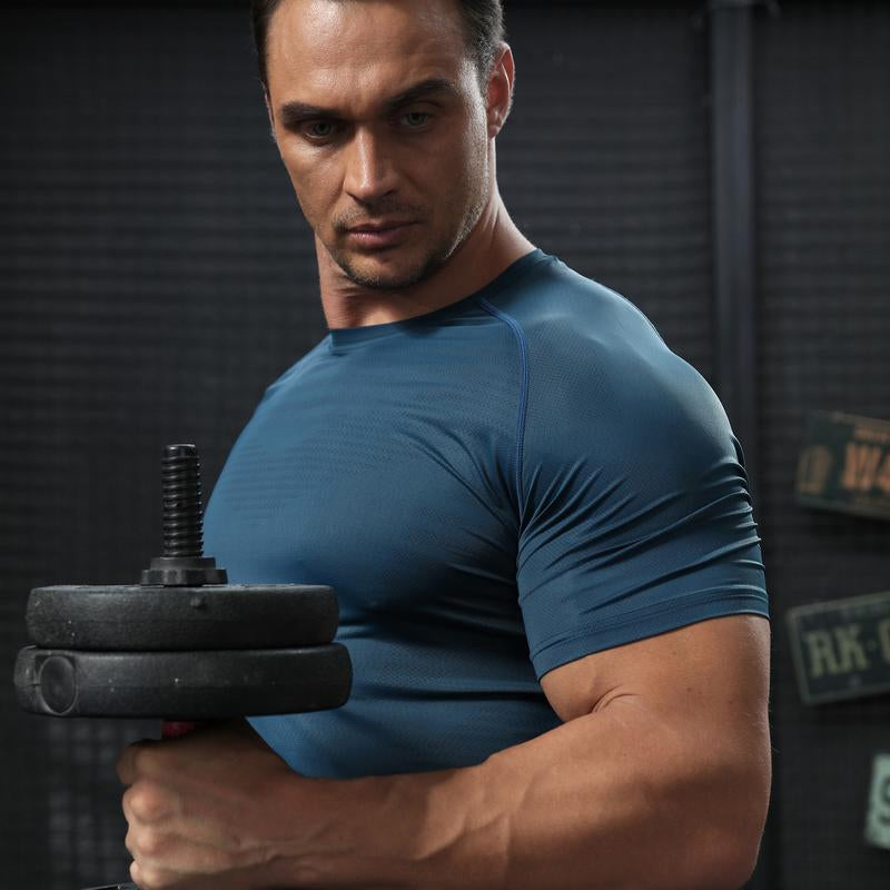 Men Aerofit T-Shirts Lightweight Breathable Moisture Gym