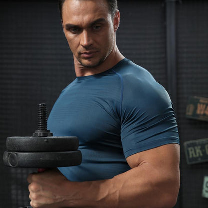 Men Aerofit T-Shirts Lightweight Breathable Moisture Gym