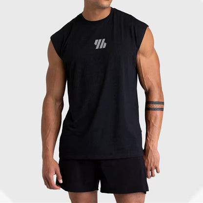 2024 Summer New Gym Vest Men Bodybuilding Sleeveless Sports Tank Top Quick-Drying Mesh Fitness Running Tank Top Men Clothes