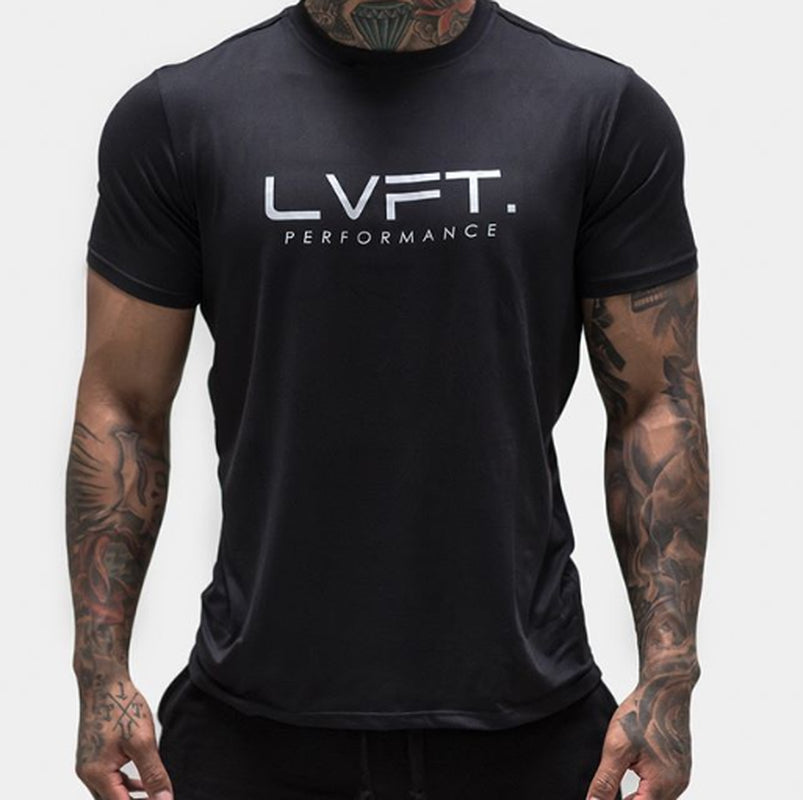 LIVE FIT Mens Gym Top LVFT Training Exercise Sports T-Shirt Vest for Work Out