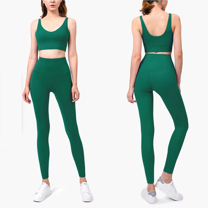 Yoga Set Women Sportswear Fitness Suits No Front Seam Soft Yoga Wear Workout Clothes for Women Gym Set Sports Clothing