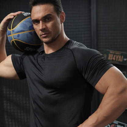 Men Aerofit T-Shirts Lightweight Breathable Moisture Gym