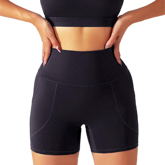 Athletic Woman High Waist Workout Shorts Gym Outfits