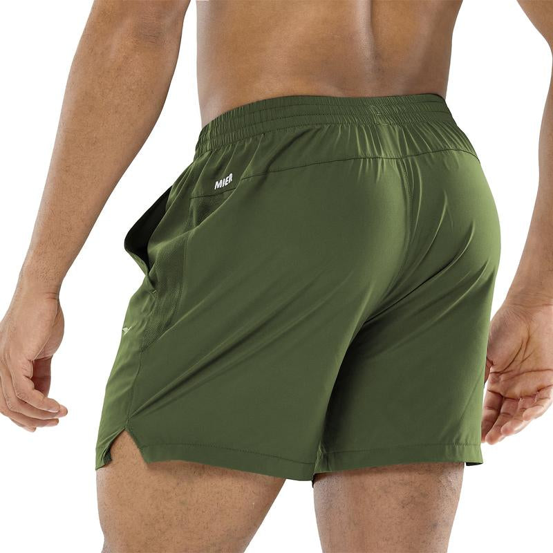 MIER Men'S 5‘’ Running Shorts, Lightweight Quick Dry Comfy Breathable Elastic Waist Athletic Shorts with Drawstring, for Running Gym Workout Joggers, Tiktok Shop Store, Year End Sale #Dealsforyoudays