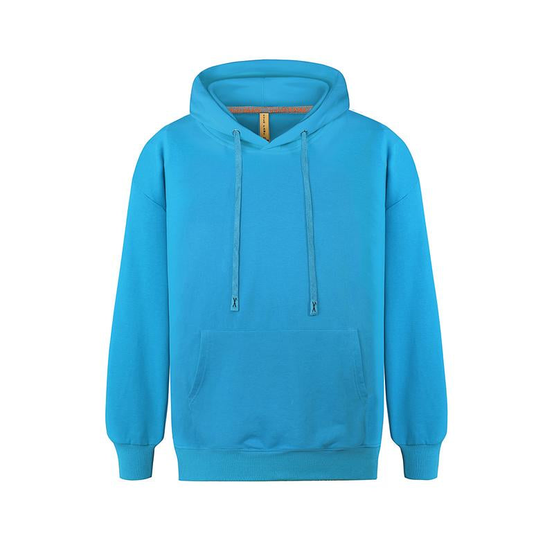 Mens Hooded Sweatshirts Casual Lightweight Hoodie Solid Color Long Sleeve Athletic Sweatshirts with Pocket Menswear Sweaters Pullover