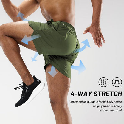 MIER Men'S 5‘’ Running Shorts, Lightweight Quick Dry Comfy Breathable Elastic Waist Athletic Shorts with Drawstring, for Running Gym Workout Joggers, Tiktok Shop Store, Year End Sale #Dealsforyoudays