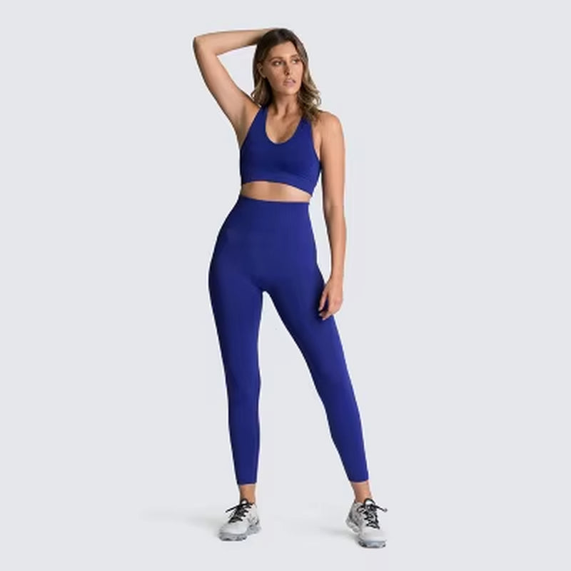 Women'S Seamless Yoga Suit Sportswear Fitness Suit Sports Bra Leggings 2 Piece Sets Gym Clothes Costume for Yoga Female 2023 Hot