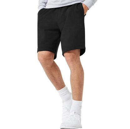 EVELLYHOOTD 7" GSM360 Gray Plain Cotton Sweat Shorts for Men Heavyweight Drawstring Essential Clean Fit Gym Shorts Summer Sweat Shorts M102