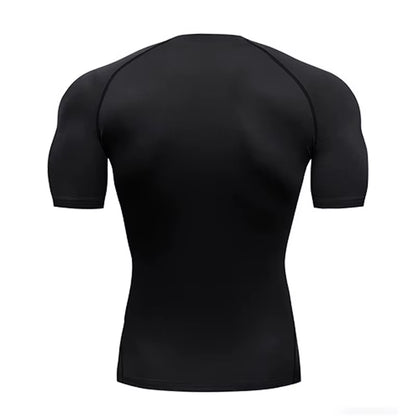 Men'S Compression Top, Active Mid Stretch Breathable Moisture Wicking Workout T-Shirt for Outdoor Sports
