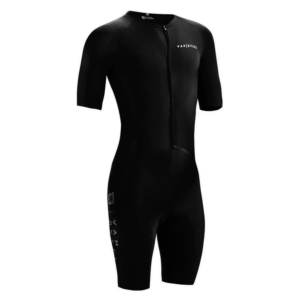 Van/Rysel Road Racing Suit Racer White Triathlon Summer Tights One-Piece Pants Cycling Suit Breathable Outdoor Sports Clothes