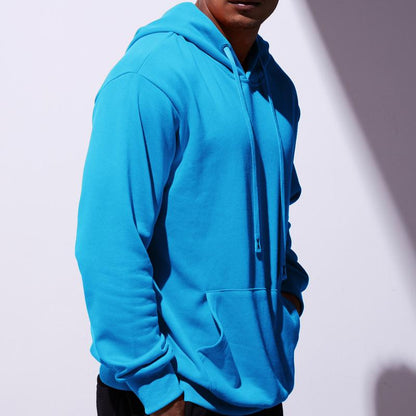 Mens Hooded Sweatshirts Casual Lightweight Hoodie Solid Color Long Sleeve Athletic Sweatshirts with Pocket Menswear Sweaters Pullover