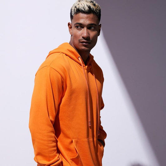 Mens Hooded Sweatshirts Casual Lightweight Hoodie Solid Color Long Sleeve Athletic Sweatshirts with Pocket Menswear Sweaters Pullover