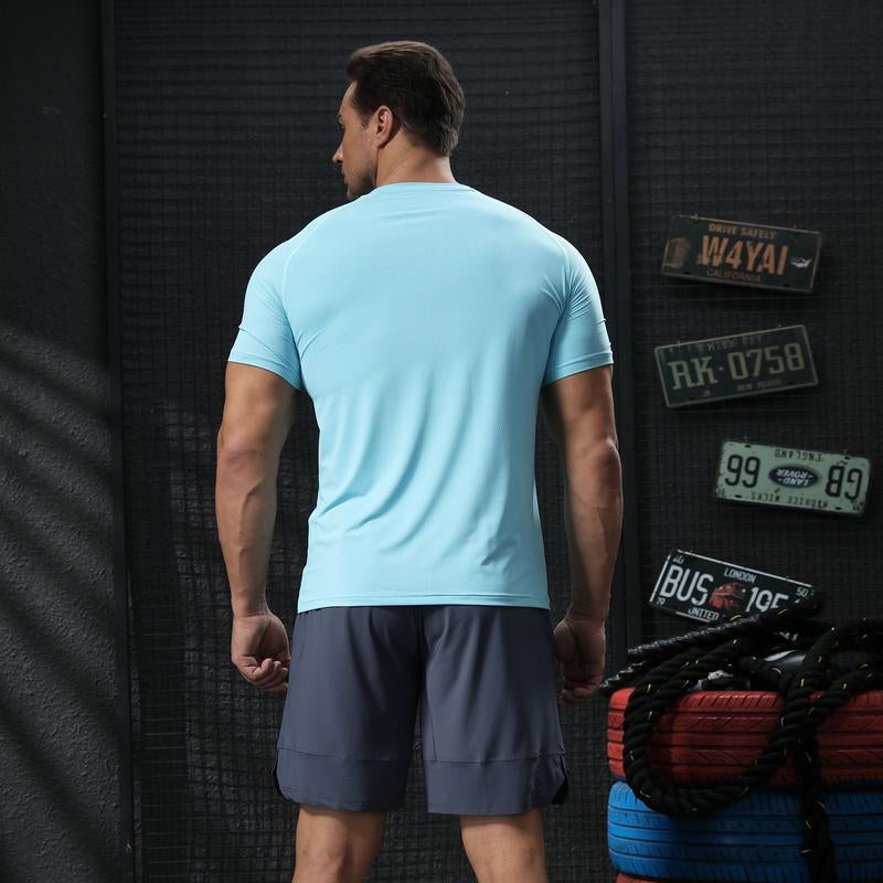 Men Aerofit T-Shirts Lightweight Breathable Moisture Gym